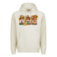 Oatmeal Heather fall gnomes pumpkin sunflowers Premium Hoodie - Artiststas