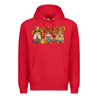 Red fall gnomes pumpkin sunflowers Premium Hoodie - Artiststas
