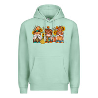 Seafoam fall gnomes pumpkin sunflowers Premium Hoodie - Artiststas