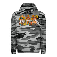 Slate Camo fall gnomes pumpkin sunflowers Premium Hoodie - Artiststas