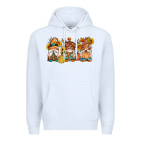 White fall gnomes pumpkin sunflowers Premium Hoodie - Artiststas