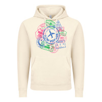 Vintage Artic bon voyage travel stamp t shirt Vintage Hoodie - linhVisuals