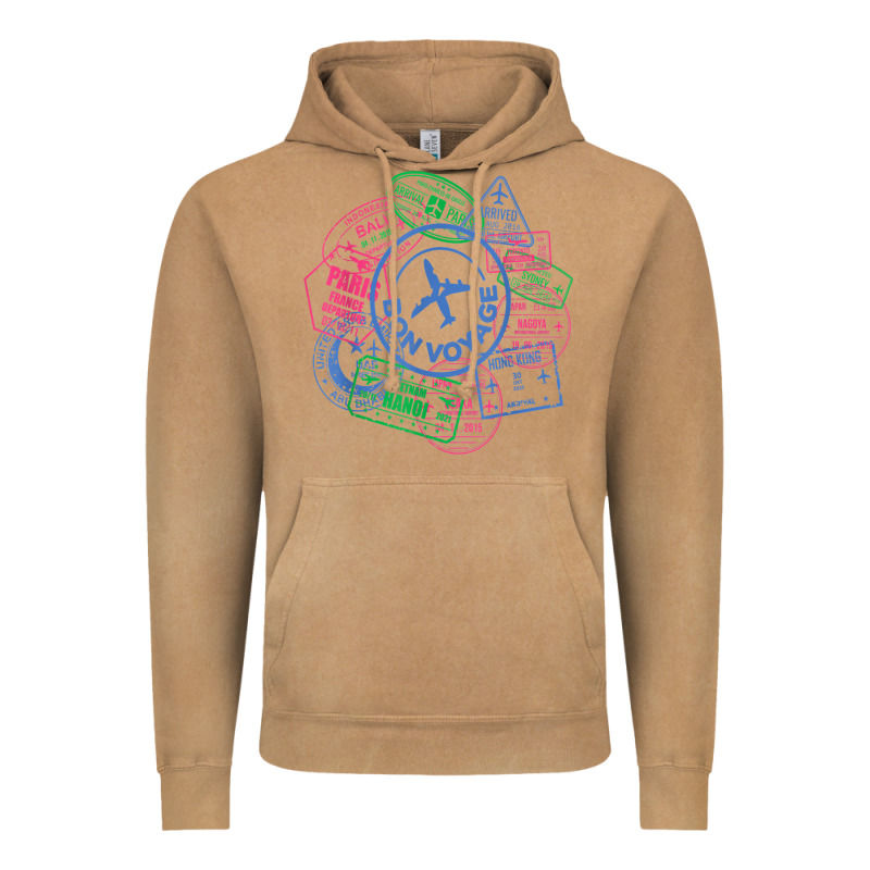 Bon Voyage Travel Stamp T Shirt Vintage Hoodie by linhVisuals | Teevron