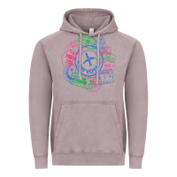 Vintage Zinc bon voyage travel stamp t shirt Vintage Hoodie - linhVisuals