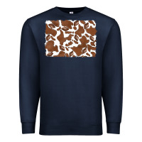 Navy distressed chocolate milkshake cowhide Premium Sweatshirt - RanaPortraitStore