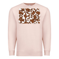 Pale Pink distressed chocolate milkshake cowhide Premium Sweatshirt - RanaPortraitStore