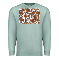 Seafoam distressed chocolate milkshake cowhide Premium Sweatshirt - RanaPortraitStore
