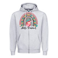 Heather Grey hello preschool Zipper Hoodie - JahusDesignShop