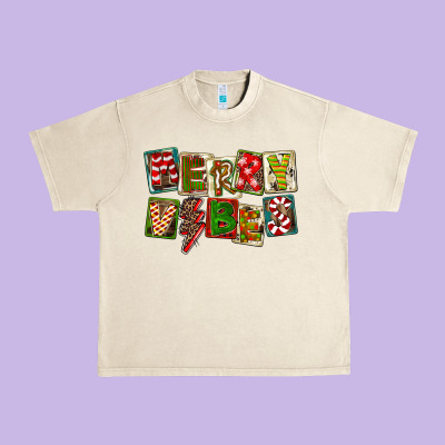 Merry Vibes Urban Heavy Tee Designed By Fadigitalartstudio
