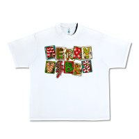 White Merry Vibes Urban Heavy Tee - FaDigitalArtStudio