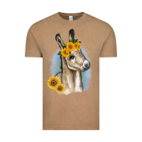 Vintage Coffee Sunflower Baby Donkey Vintage Tee - RanaPortraitStore