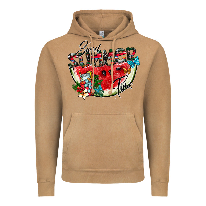 Sweet Summer Time Vintage Hoodie by CowhideDigitalArt | Teevron