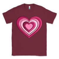 Burgundy sweet heart olivia Classic Tee - OliviaCreatesArt
