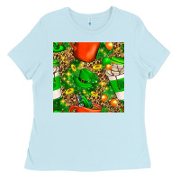 Baby Blue coffee cups st. patrick's day with leopard seamless pattern bbs Ladies Tee - BundleAndBundleShop
