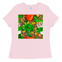Bubblegum Pink coffee cups st. patrick's day with leopard seamless pattern bbs Ladies Tee - BundleAndBundleShop