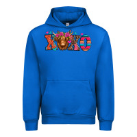 Cobalt xoxo valentine's day highland cow Urban Hoodie - Jasminsmagicworld