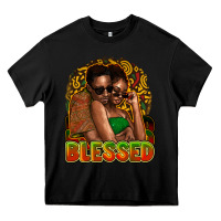 Black Black couple blessed Heavy Core Tee - HowdyJamesFarm