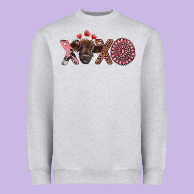 Xoxo Calf And Gemstone Heavyweight Sweatshirt Designed By Ranaportraitstore