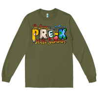 Army Green So Long Pre K Hello Summer Long Sleeve Tee - CowhideDigitalArt