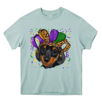 Arona mardi gras hat dachshund puppy Heavy Core Tee - RanaPortraitStore