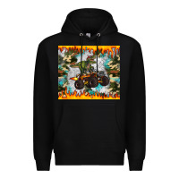 Black monster truck dinosaur t rex tumbler Premium Hoodie - Artiststas