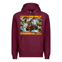 Burgundy monster truck dinosaur t rex tumbler Premium Hoodie - Artiststas