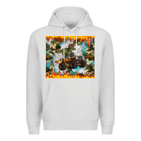 Dove Grey monster truck dinosaur t rex tumbler Premium Hoodie - Artiststas