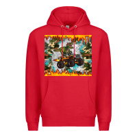 Red monster truck dinosaur t rex tumbler Premium Hoodie - Artiststas