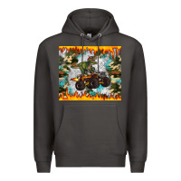 Smoke monster truck dinosaur t rex tumbler Premium Hoodie - Artiststas