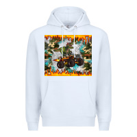 White monster truck dinosaur t rex tumbler Premium Hoodie - Artiststas