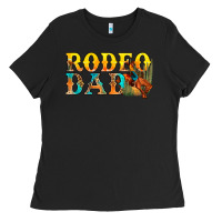 Black Western Rodeo Dad Ladies Tee - BundleAndBundleShop