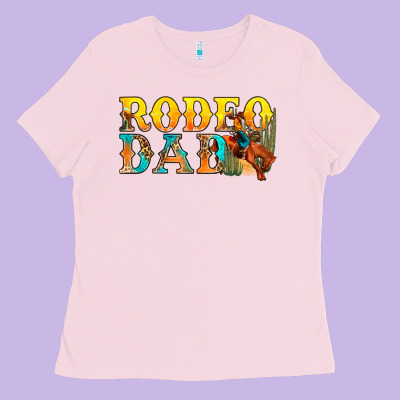 Western Rodeo Dad Ladies Tee Designed By Bundleandbundleshop