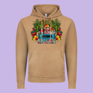Summer Vintage Hoodie Designed By Cowhidedigitalart