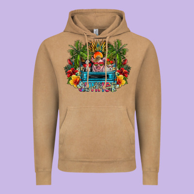 Summer Vintage Hoodie Designed By Cowhidedigitalart