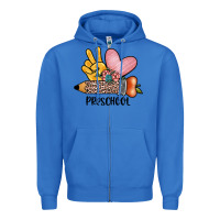 True Royal peace love preschool Zipper Hoodie - JahusDesignShop