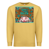 Antique Gold whats shakin bacon baby pig Premium Sweatshirt - RanaPortraitStore