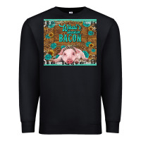Black whats shakin bacon baby pig Premium Sweatshirt - RanaPortraitStore