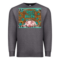 Charcoal Heather whats shakin bacon baby pig Premium Sweatshirt - RanaPortraitStore