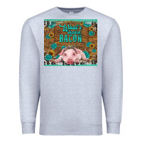 Heather Grey whats shakin bacon baby pig Premium Sweatshirt - RanaPortraitStore