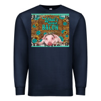 Navy whats shakin bacon baby pig Premium Sweatshirt - RanaPortraitStore