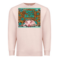 Pale Pink whats shakin bacon baby pig Premium Sweatshirt - RanaPortraitStore