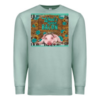 Seafoam whats shakin bacon baby pig Premium Sweatshirt - RanaPortraitStore