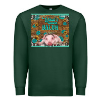 Sports Green whats shakin bacon baby pig Premium Sweatshirt - RanaPortraitStore