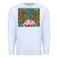 White whats shakin bacon baby pig Premium Sweatshirt - RanaPortraitStore