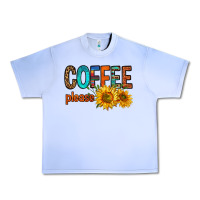 Grape Ice coffee please western doodle letters Urban Heavy Tee - FaDigitalArtStudio