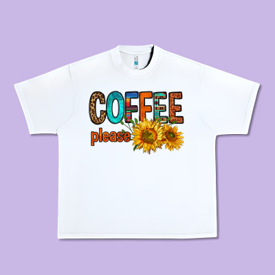 Coffee Please Western Doodle Letters Urban Heavy Tee Designed By Fadigitalartstudio