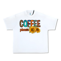 White coffee please western doodle letters Urban Heavy Tee - FaDigitalArtStudio