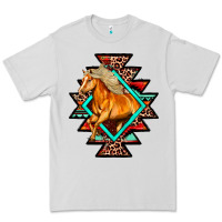 Dove Grey Aztec Symbol White Horse Premium Tee - FaDigitalArtStudio
