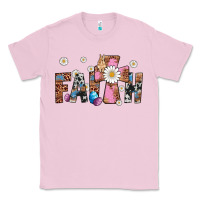 Bubblegum Pink faith cross Classic Tee - Artiststas
