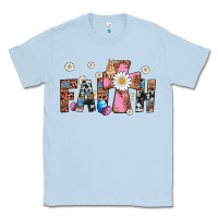 Dusty Blue faith cross Classic Tee - Artiststas